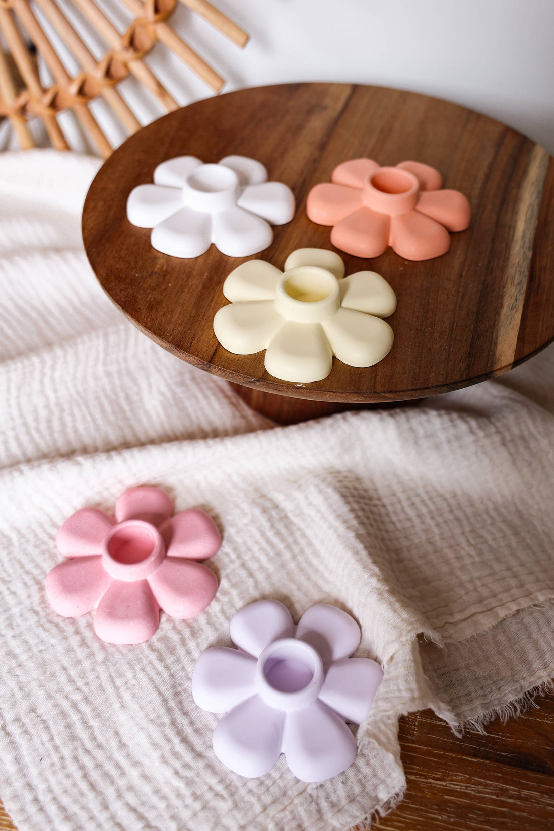 Bloemen kandelaar: Roze