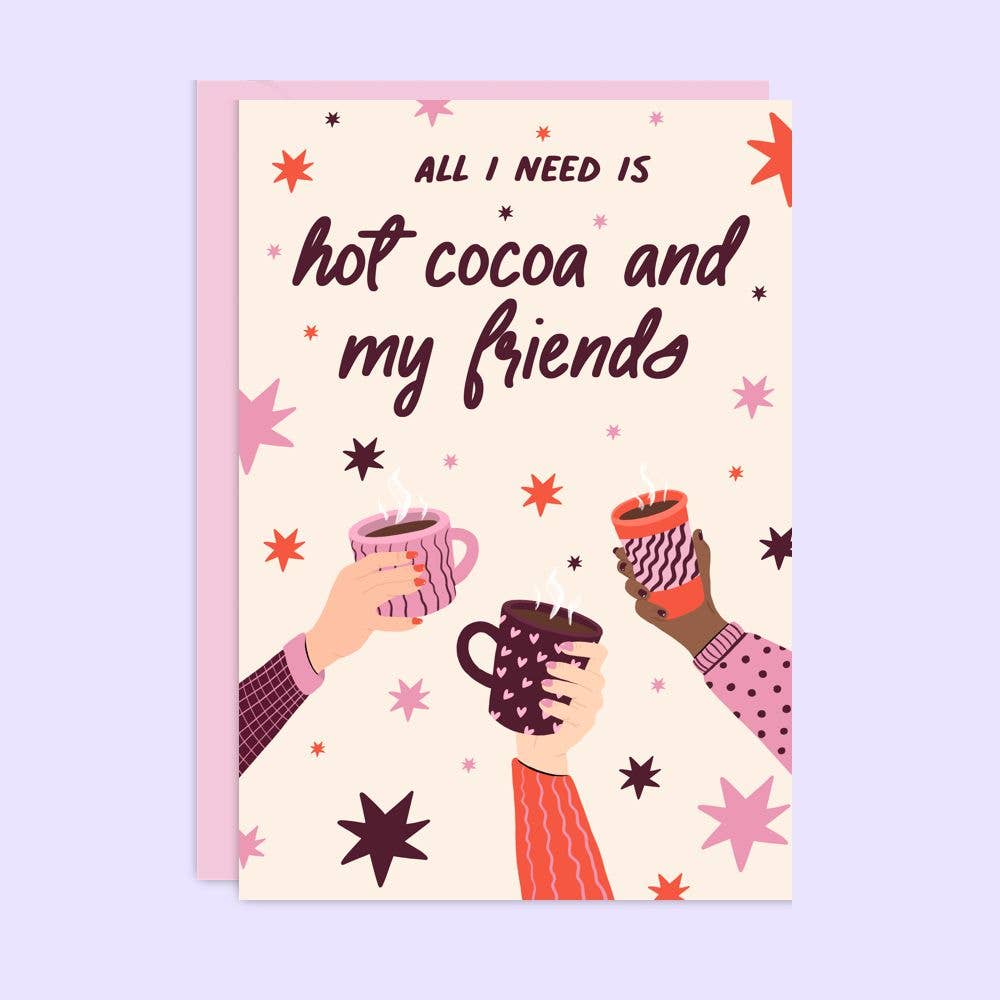 Warme chocolademelk en vrienden | Bestie Card | Verjaardag beste vriend