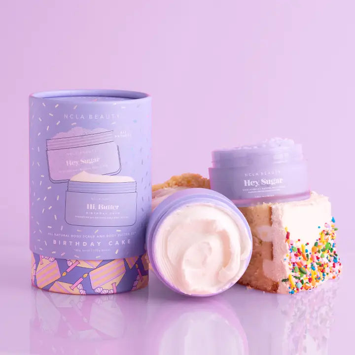 Body scrub & body butter set | Birthday cake