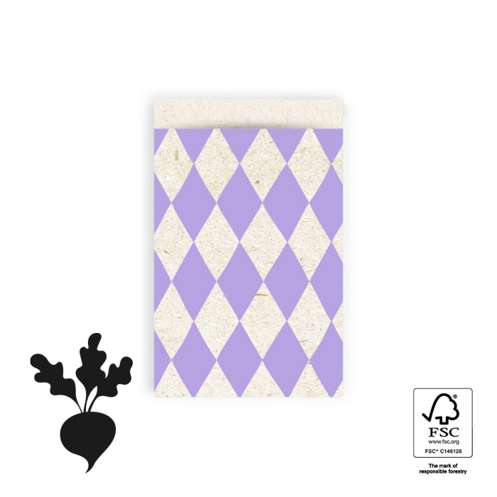 Cadeauzakjes - Harlequin Lilac | M - 10 stuks