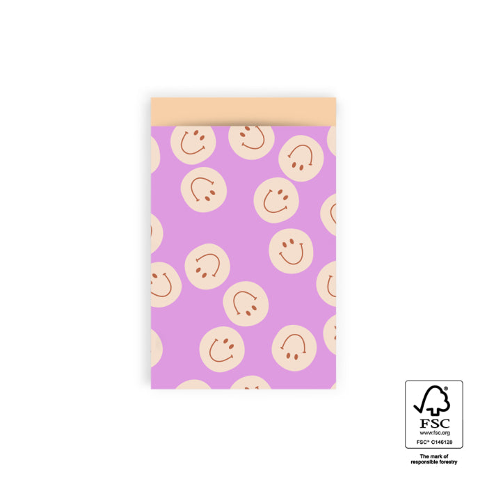 Cadeauzakjes - Smile Pink - Peach | M - 10 stuks
