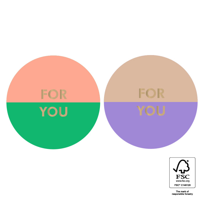 Stickers Duo - For You Split Gold | 6 stuks