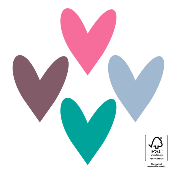 Stickers Multi | Hearts - Intense | 8 stuks