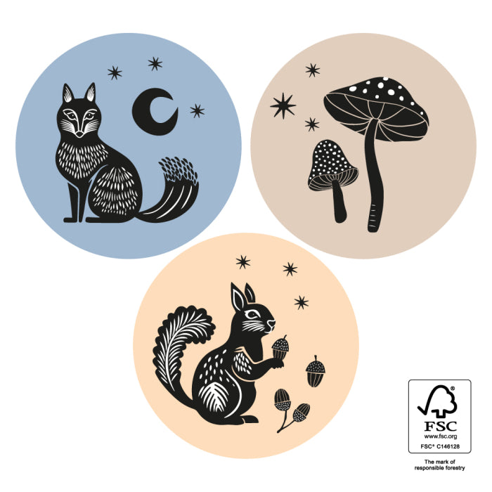 Stickers Multi - Nature Animals | 6 stuks