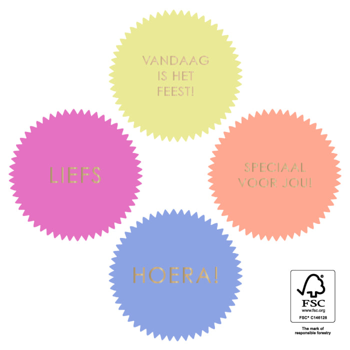 Stickers Multi - Tekst Modern | 8 stuks