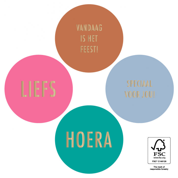 Stickers Multi | Tekst Modern (NL) Gold - Intense | 8 stuks