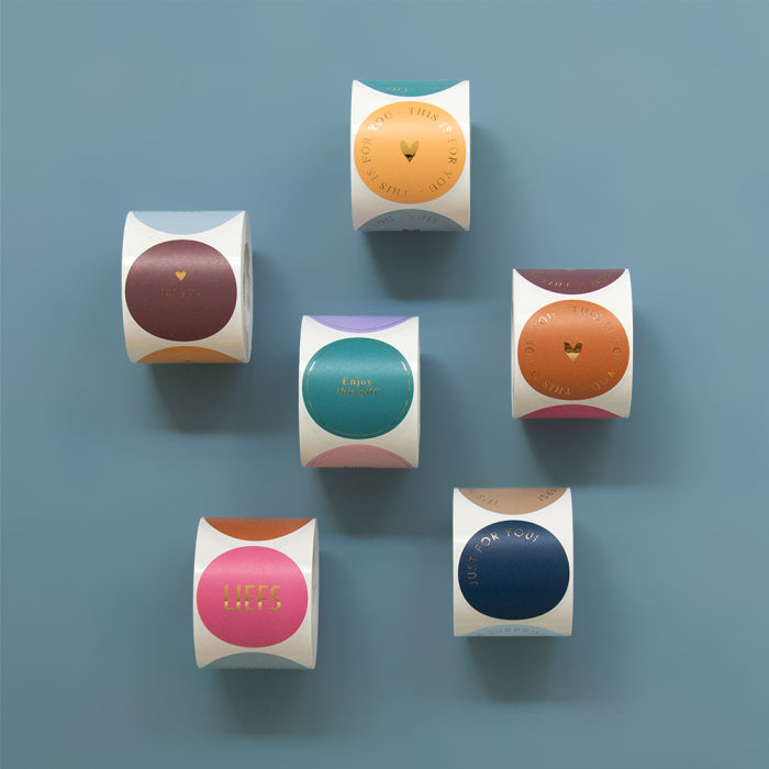 Stickers Multi | Tekst Modern (NL) Gold - Intense | 8 stuks