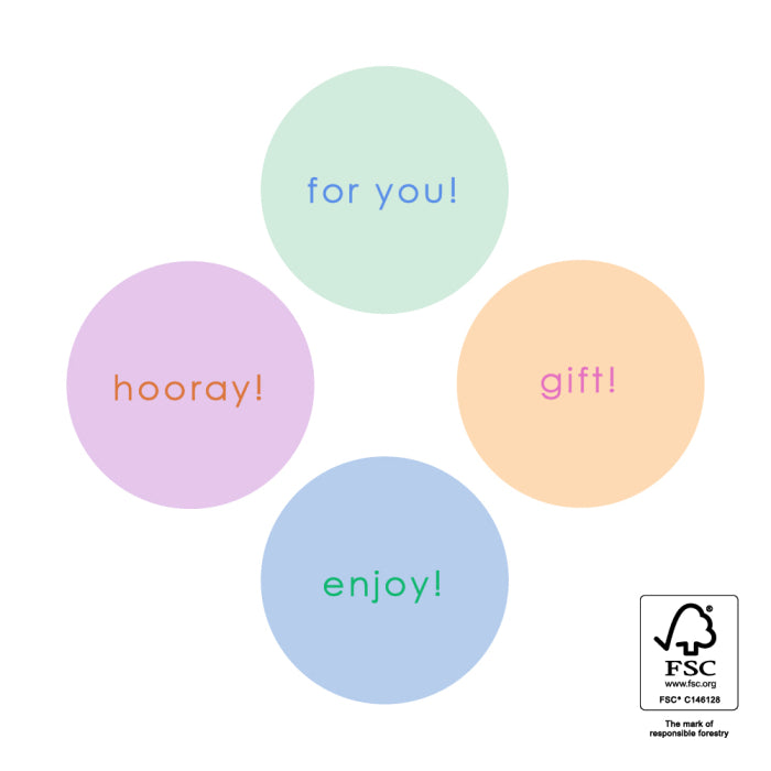 Stickers Multi - Text Multicolour | 8 stuks