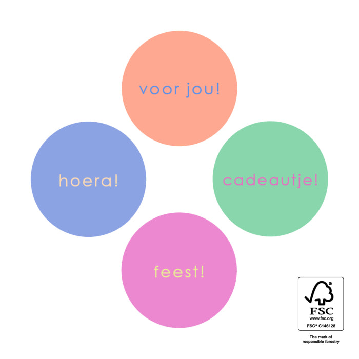 Stickers Multi - Text Multicolour | 8 stuks