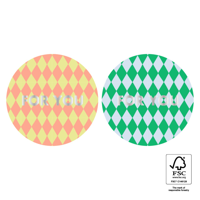 Stickers Duo - For You Harlequin Silver | 6 stuks