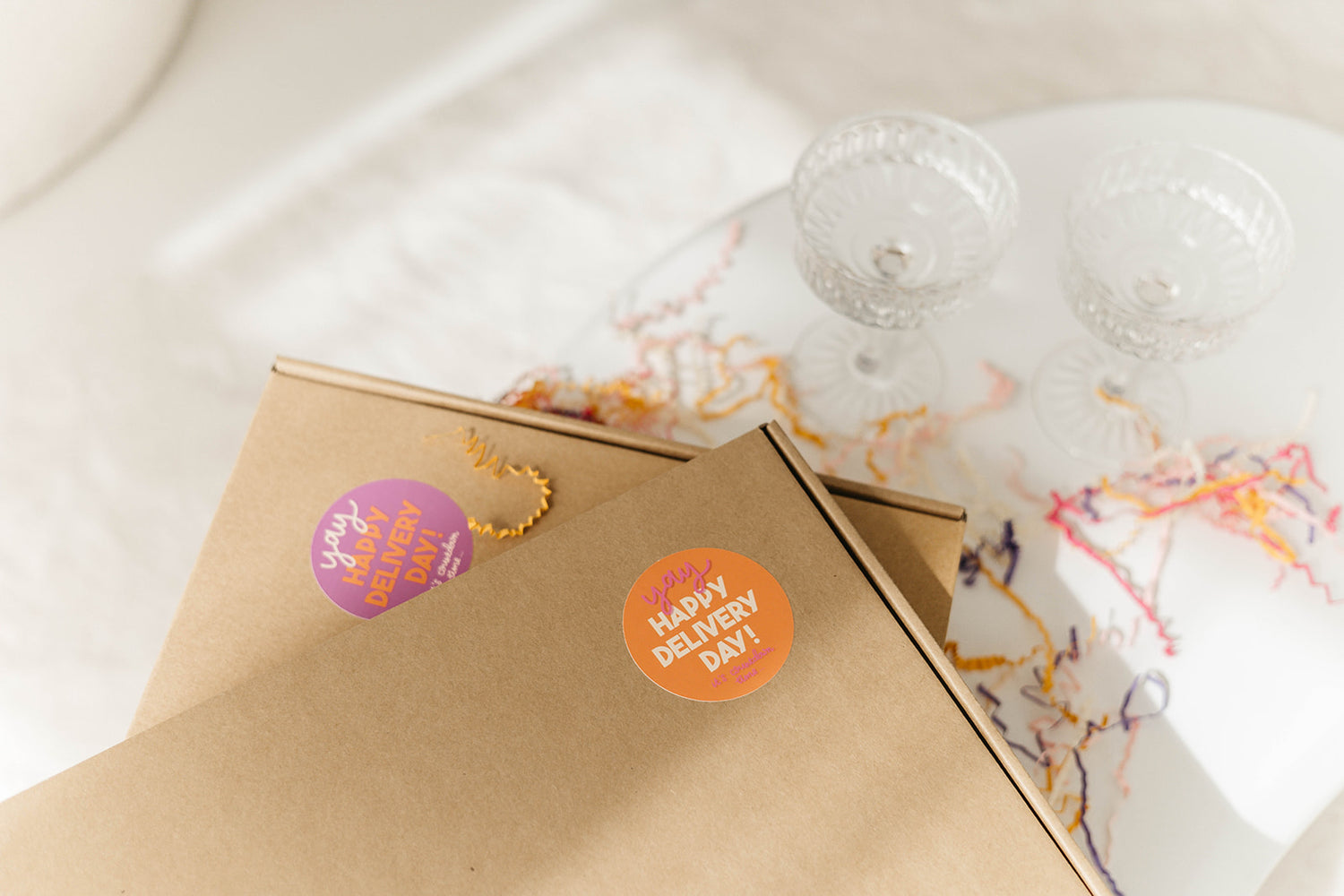 Sticker happy delivery day it's countdown time