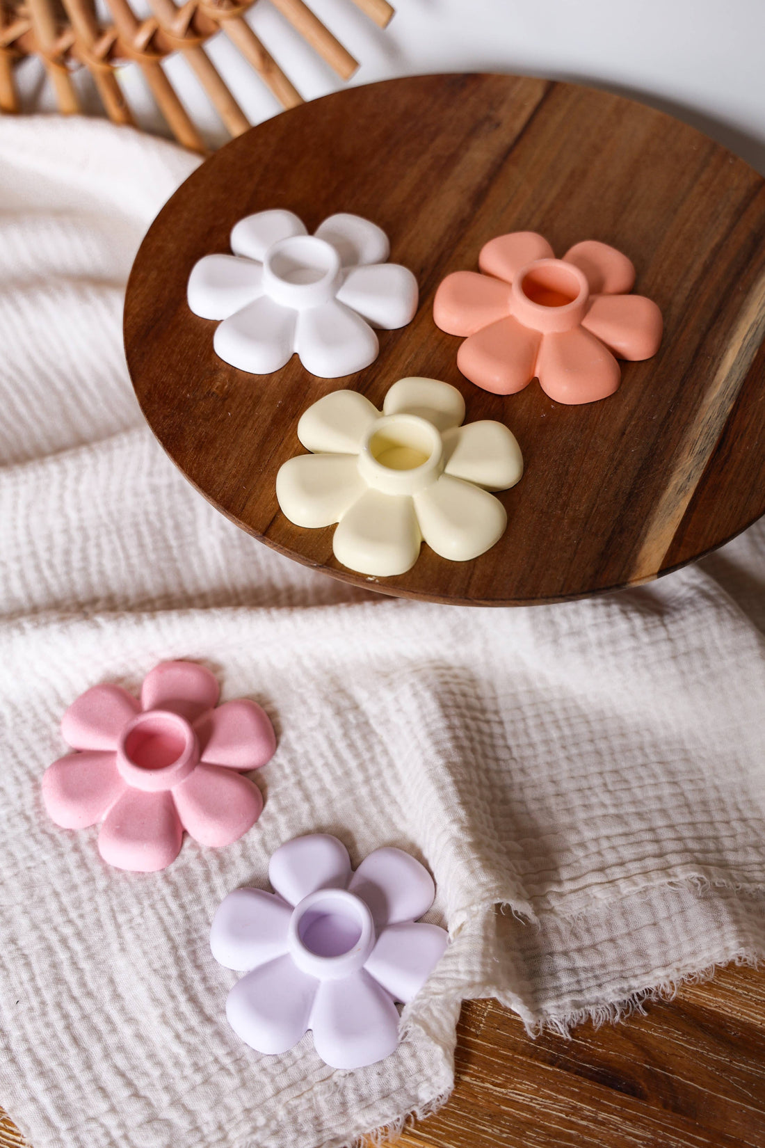 Bloemen kandelaar: Roze