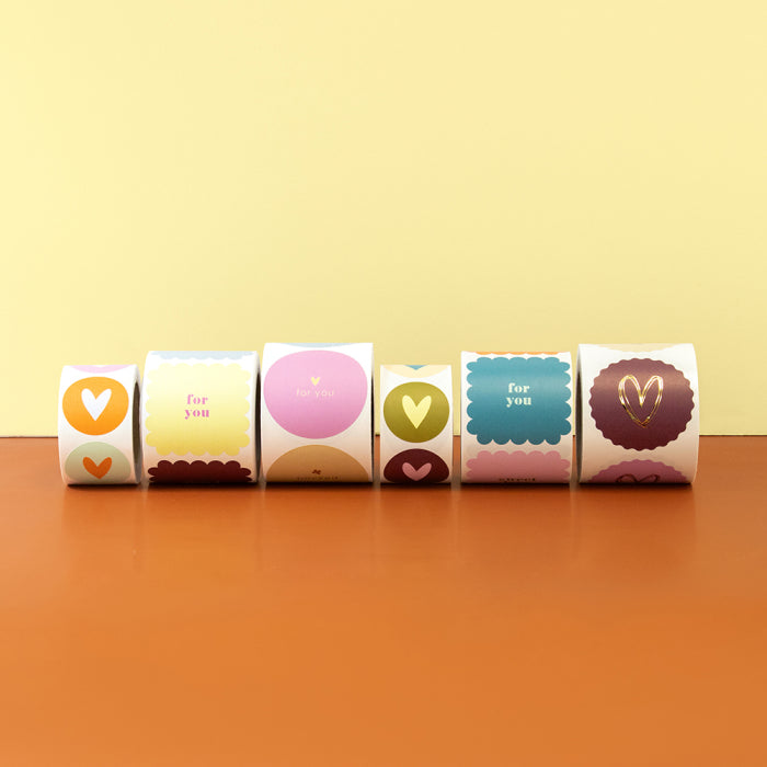 Stickers Multi - Heart Warm | 6 stuks