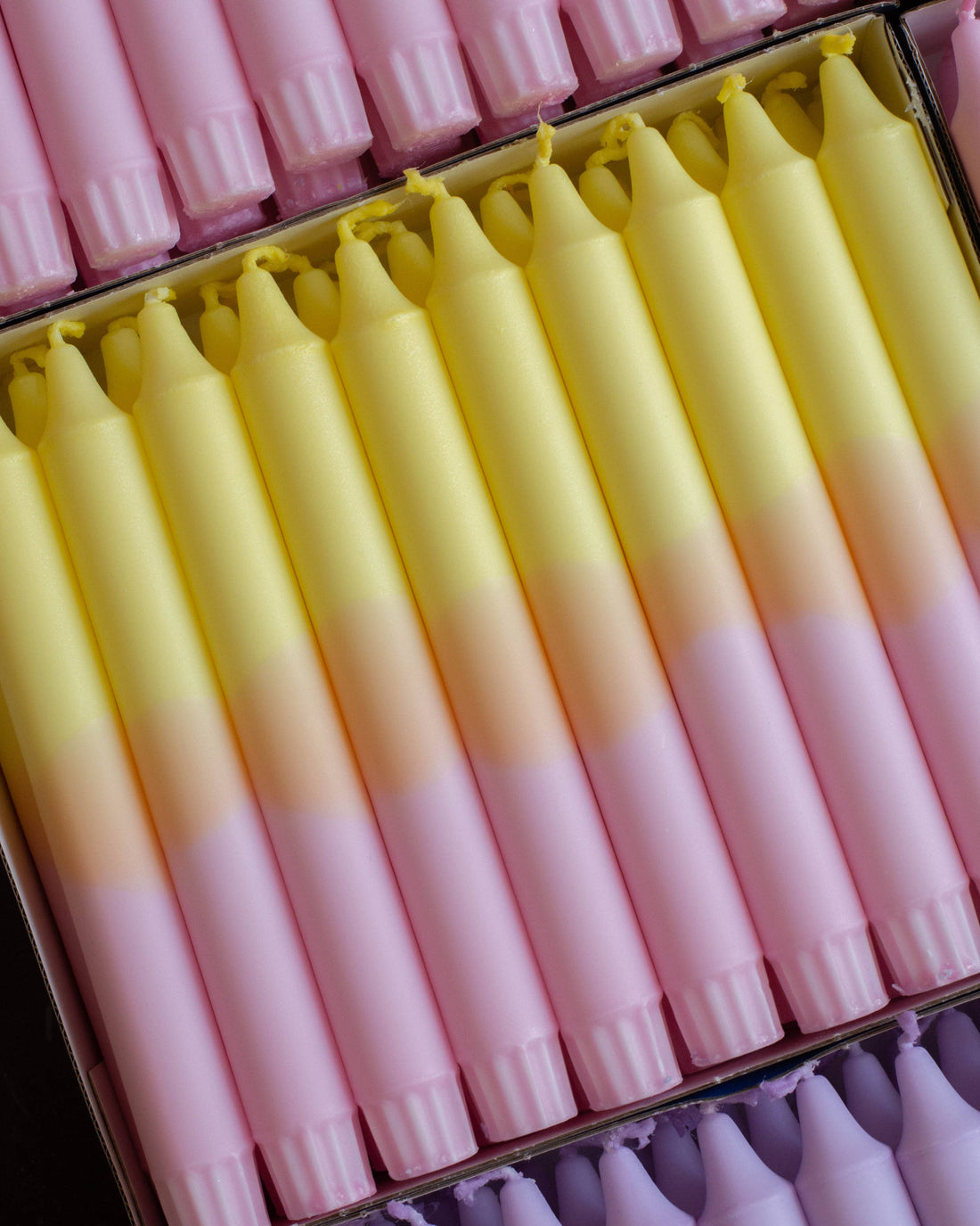 kaars geel/roze