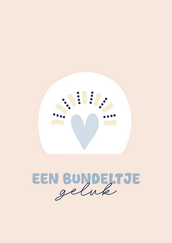 kaart | Een bundeltje geluk blauw