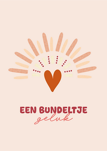 kaart | Een bundeltje geluk roze