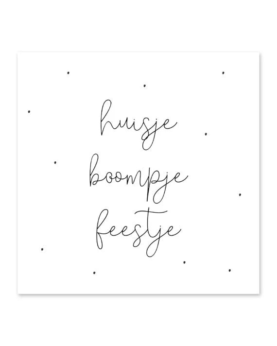 Mini-Kaart Huisje, Boompje, Feestje!