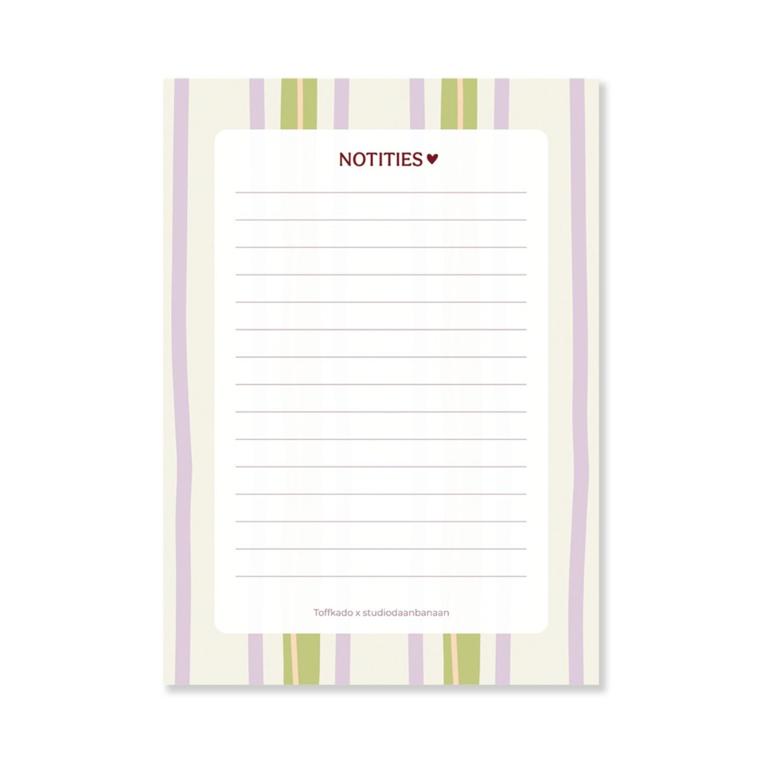 Toffkado notitieblok a6 | Stripes