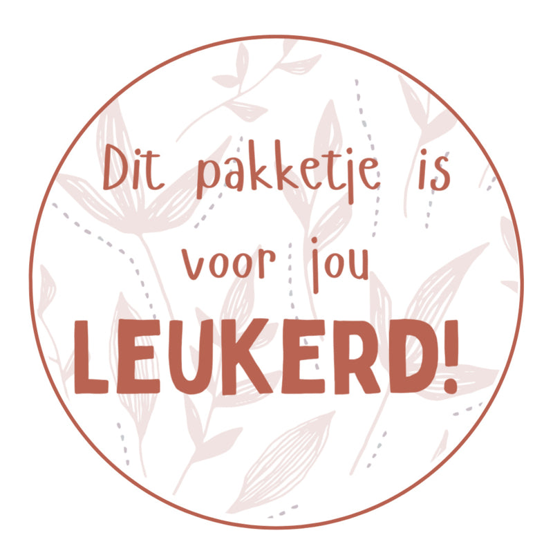 Sticker | Voor jou leukerd | 5 stuks