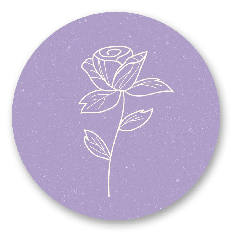 Sticker | Bloem lila | 5 stuks