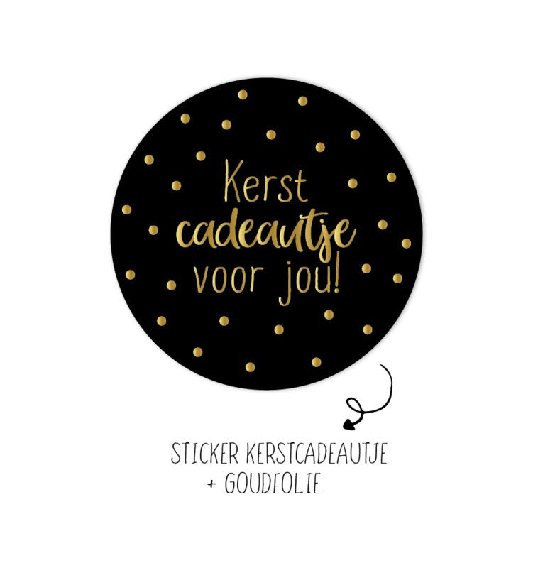 Sticker | Kerst cadeautje voor jou! | 5 stuks
