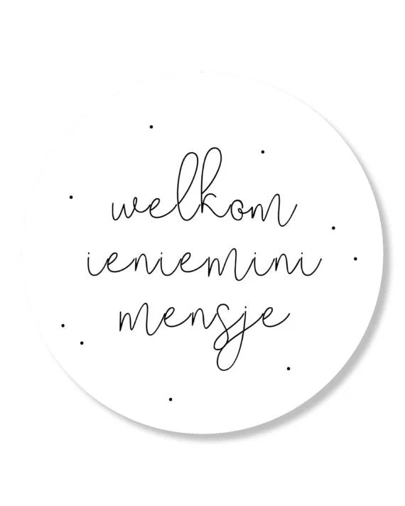 Sticker | Welkom Ienieminimensje | 5 stuks