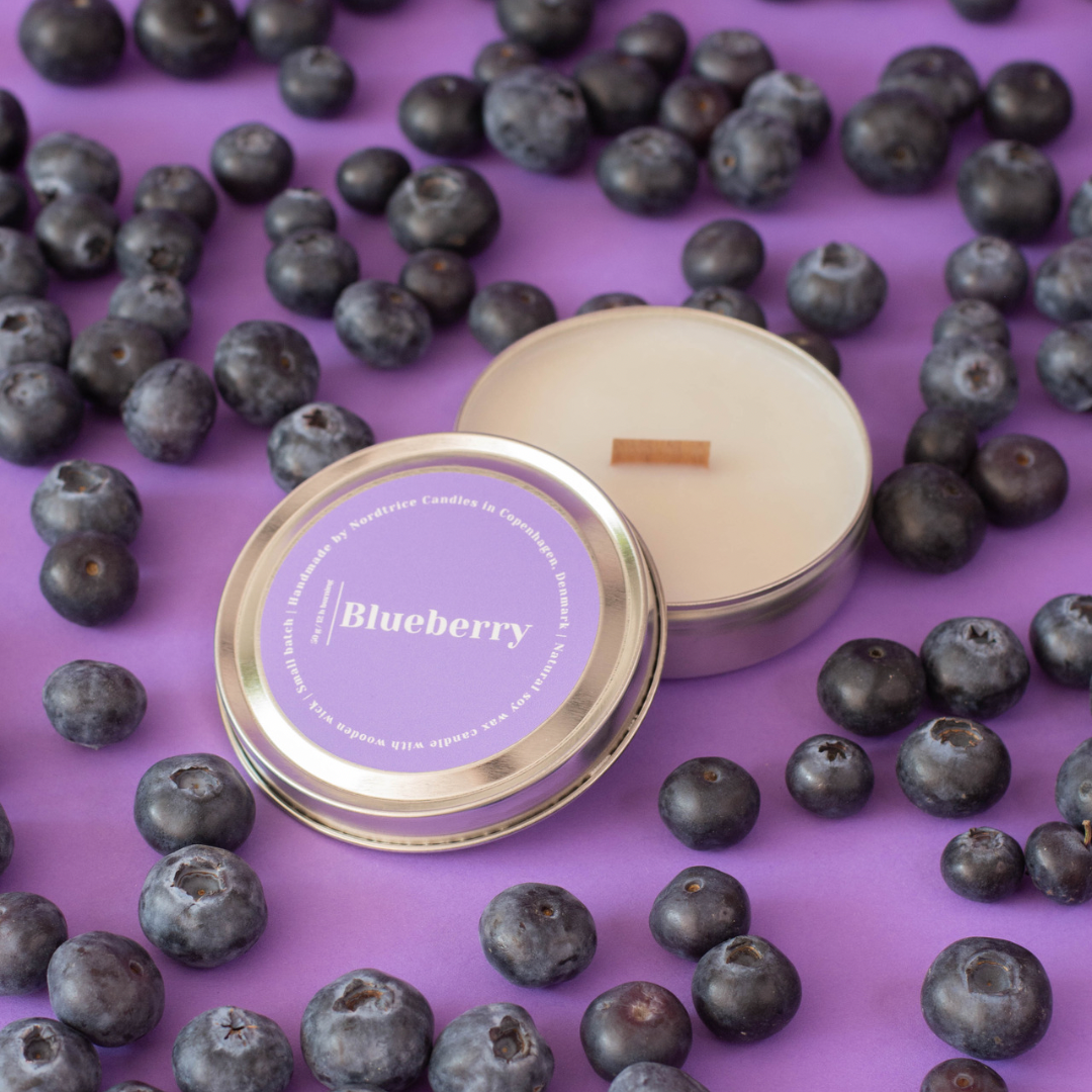 Geurkaars van sojawas | Blauwe bes