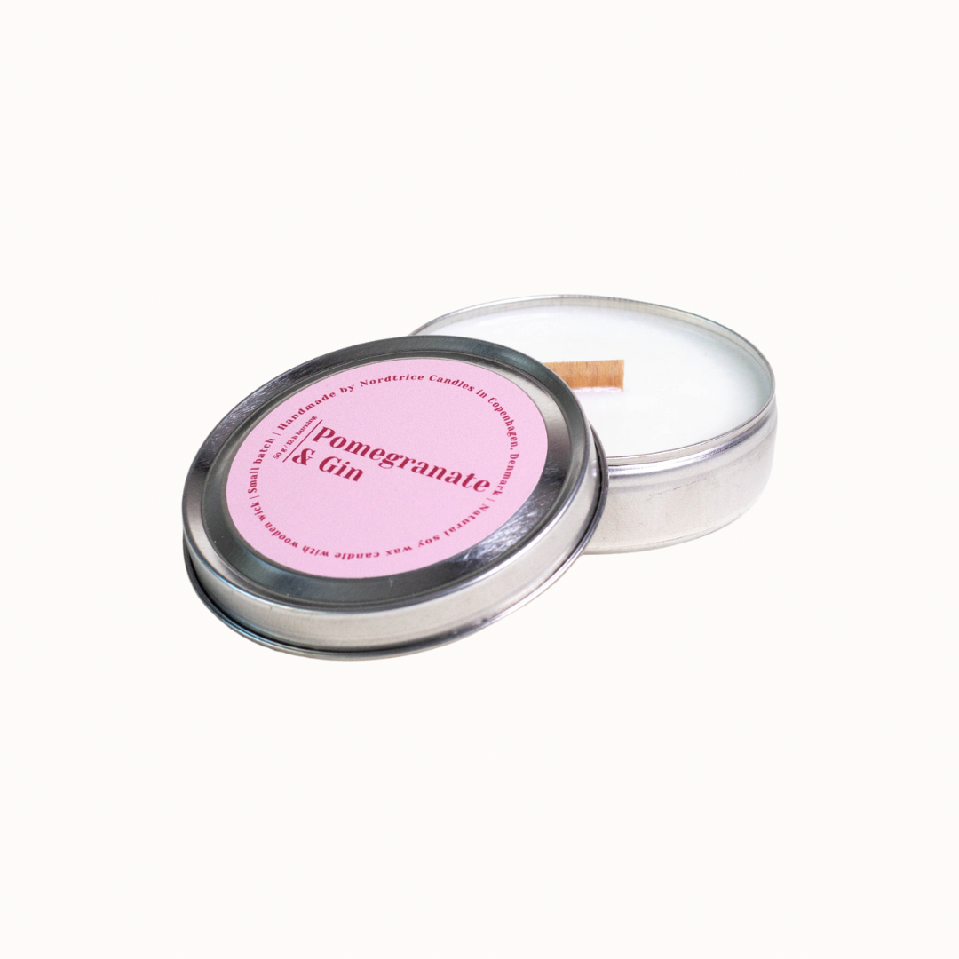 Geurkaarsen van sojawas | granaatappel &amp; gin