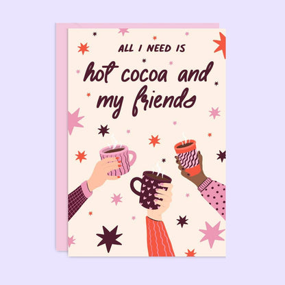 Warme chocolademelk en vrienden | Bestie Card | Verjaardag beste vriend