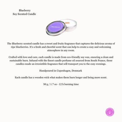 Geurkaars van sojawas | Blauwe bes