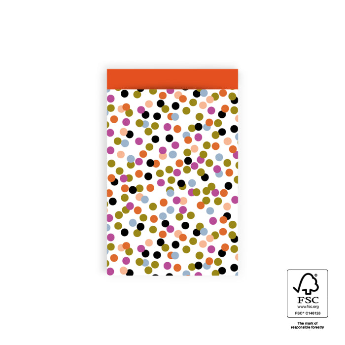 Cadeauzakjes - Small Confetti - Orange | M - 10 stuks