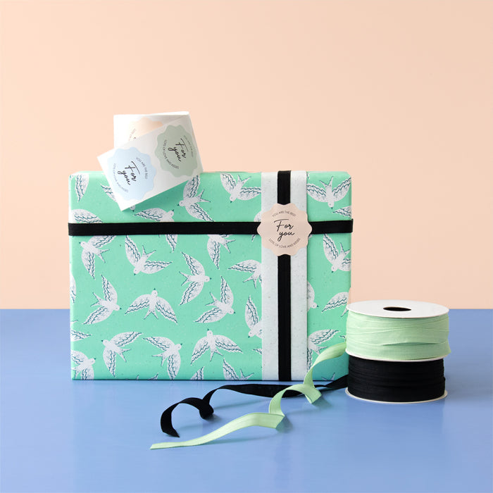 Inpakpapier | Birds Mint