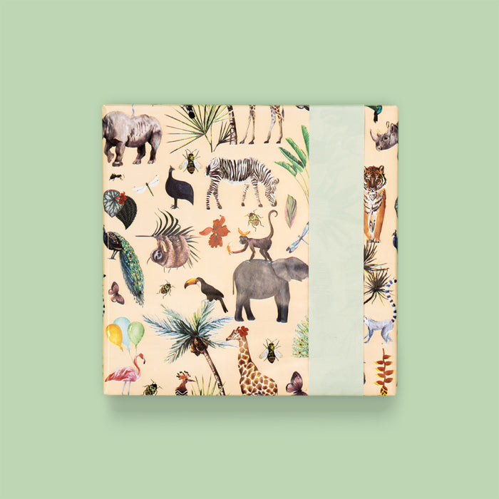 Inpakpapier - Jungle Beige - Pistache