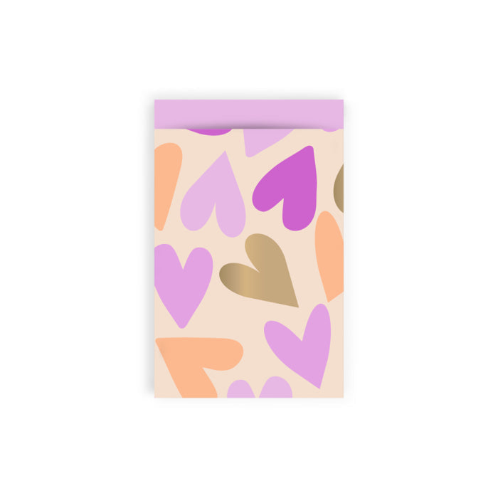 Cadeauzakjes - Big Hearts Gold | M - 10 stuks