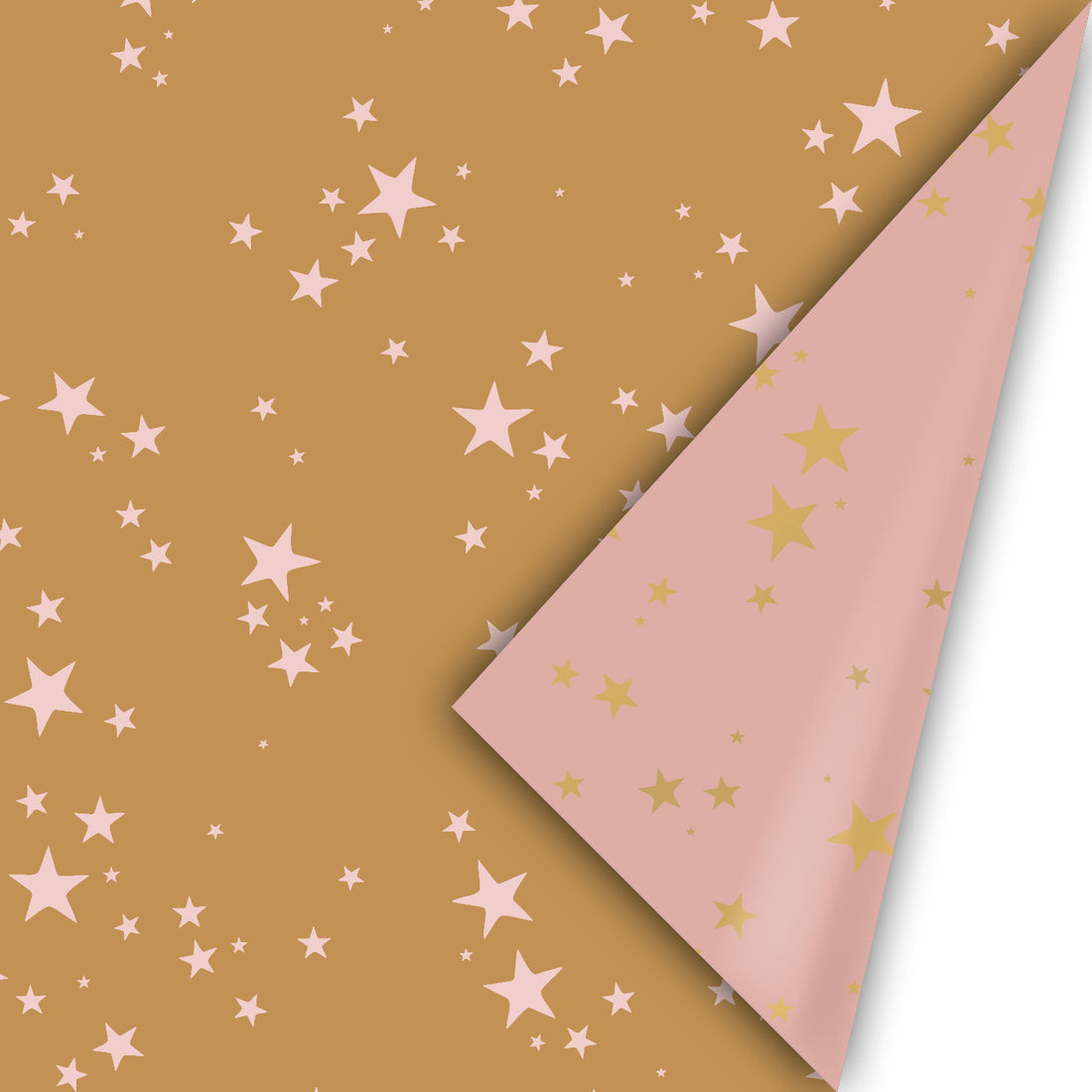 Inpakpapier Sky full of stars - Camel/roze