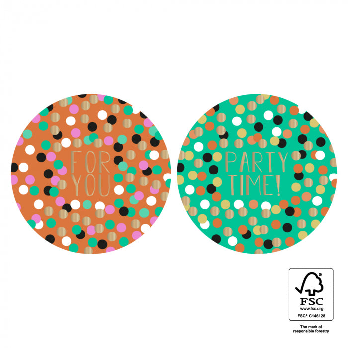 Stickers Duo | For You Confetti Gold - Bright - 6 stuks