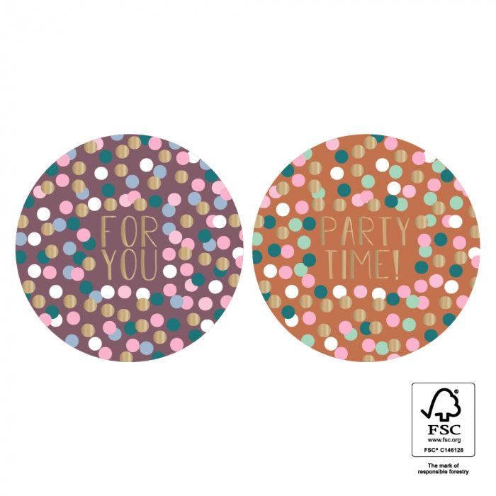 Stickers Duo | For You Confetti Gold - Warm | 6 stuks