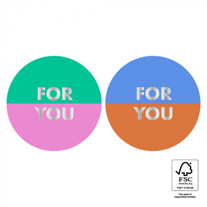 Stickers Duo | For You Split Silver - 6 stuks