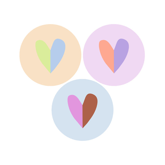 Stickers Multi - Hearts Duo Colourful | 6 stuks
