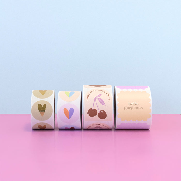 Stickers Multi - Hearts Duo Colourful | 6 stuks