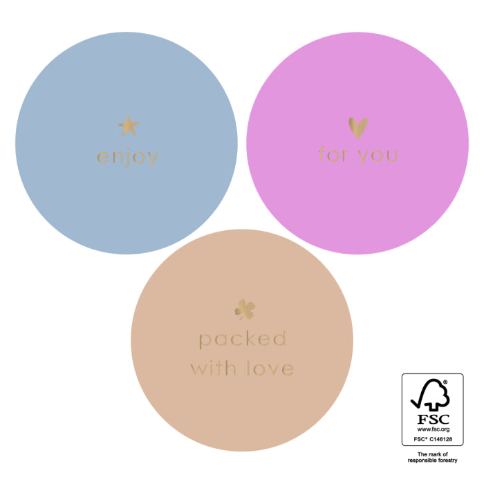 Stickers Multi - Text Gold | 6 stuks