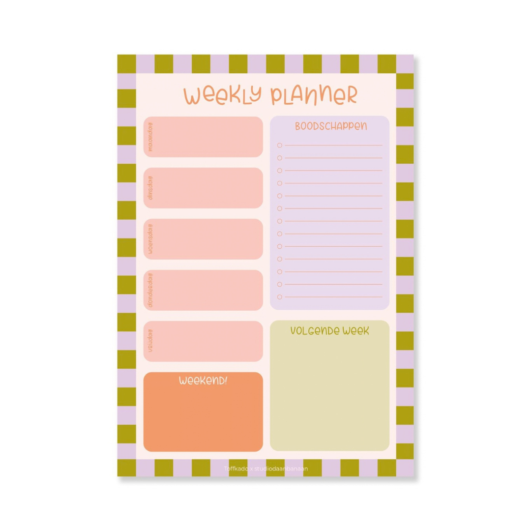 Toffkado Weekplanner A5 | 50 Afscheurbare Blaadjes