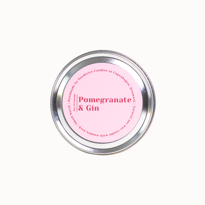 Geurkaarsen van sojawas | granaatappel &amp; gin