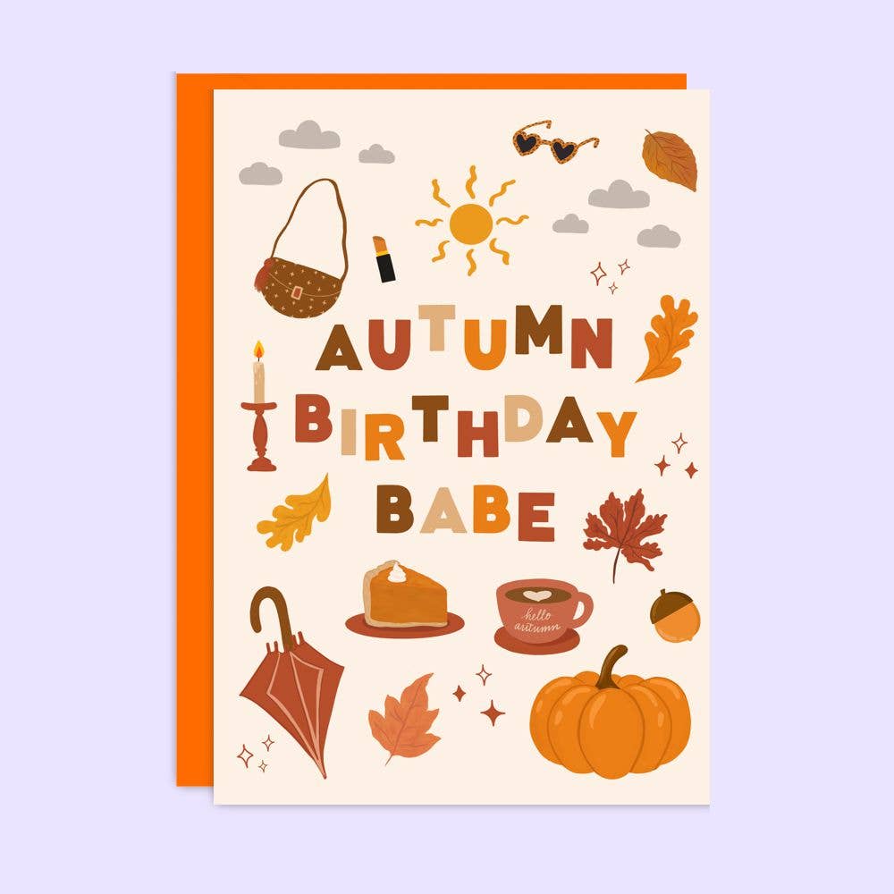 Autumn Babe verjaardagskaart