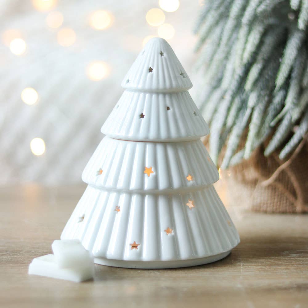 Witte kerstboom olie of waxbrander