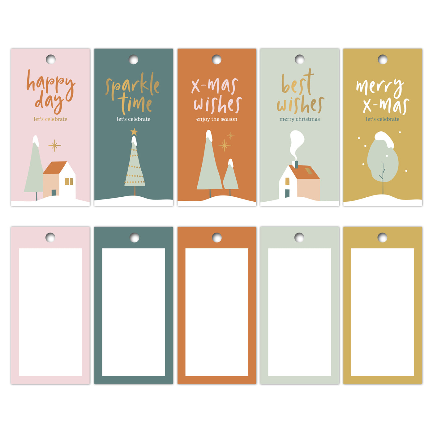 Cadeaulabel | Kerst Home for Xmas - 5 stuks