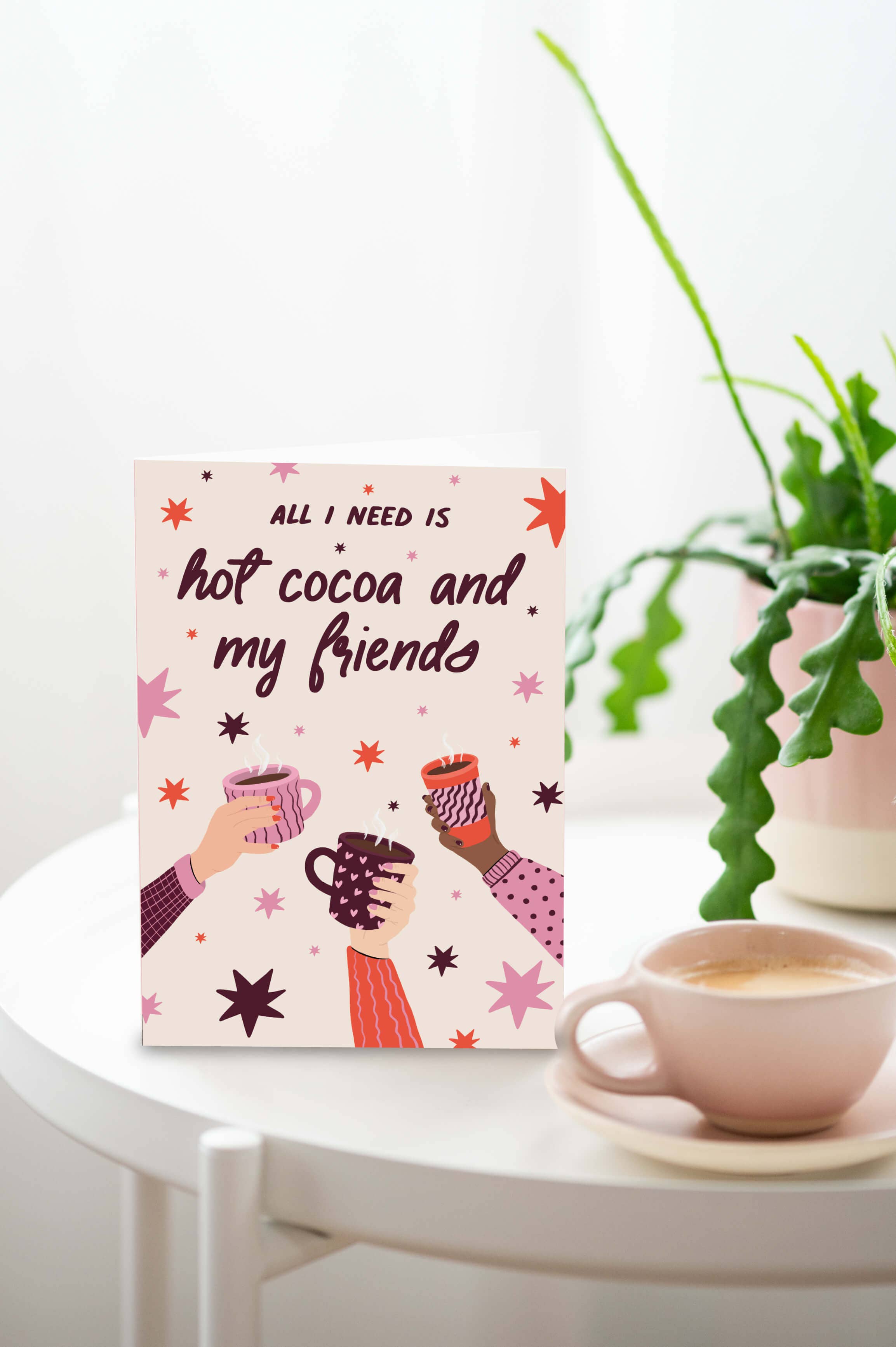 Warme chocolademelk en vrienden | Bestie Card | Verjaardag beste vriend