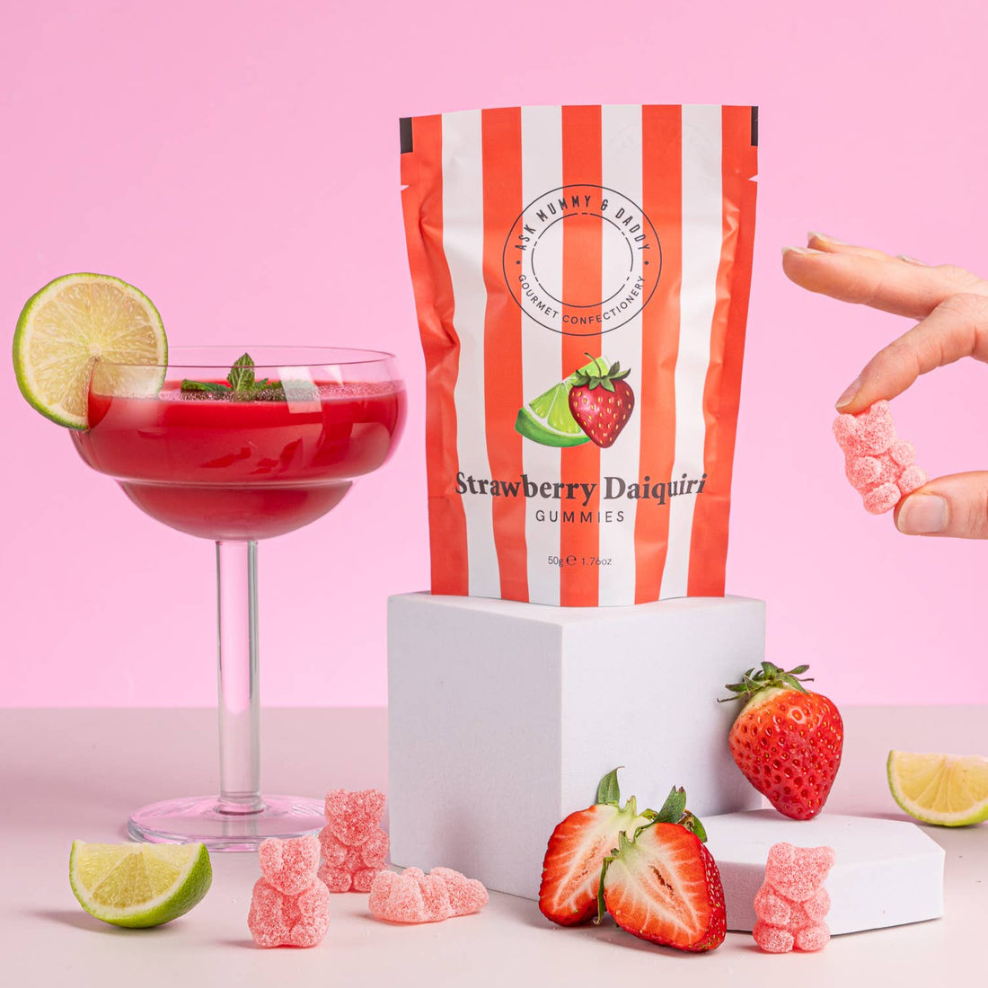 Aardbeien Daiquiri Gummies | Ask mummy and daddy