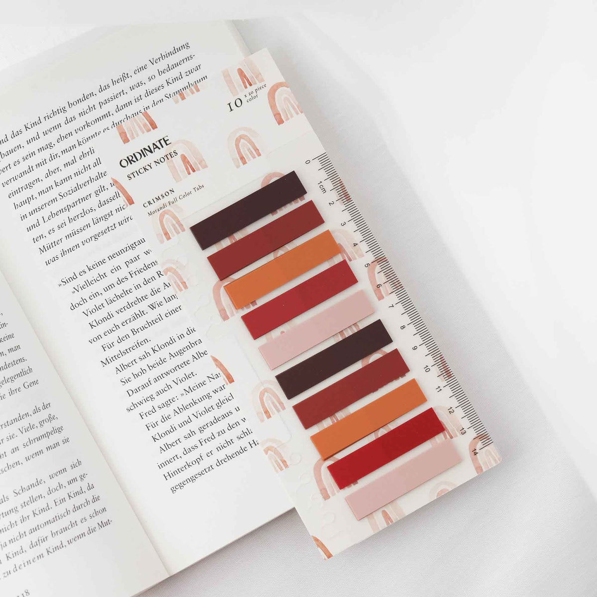 Crimson boekannotatie tabs