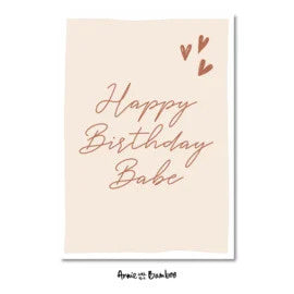 Kaart | Happy birthday babe